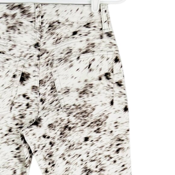 NWT Forever 21 Women's Brown & White Animal Print Flared Jeans Mid Rise Size 26 - Picture 14 of 14